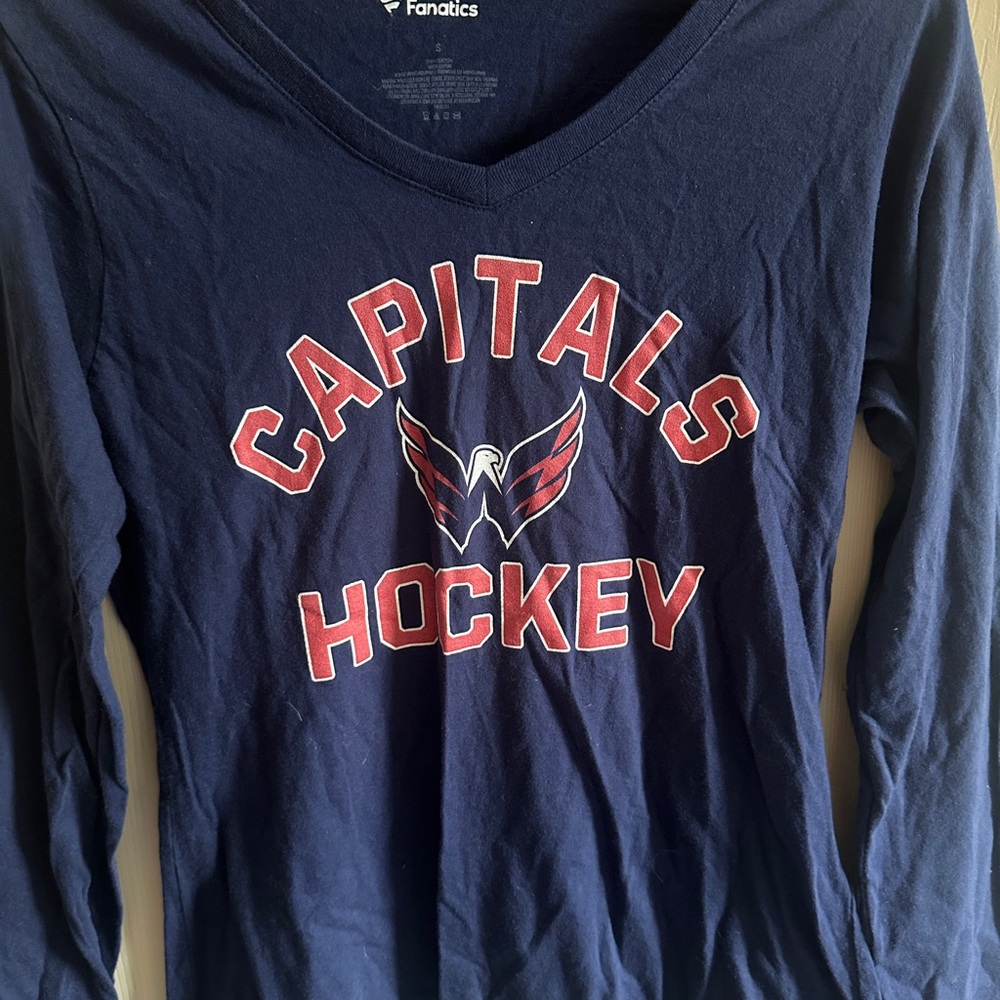 Fanatics Navy NHL Long Sleeve Tee
